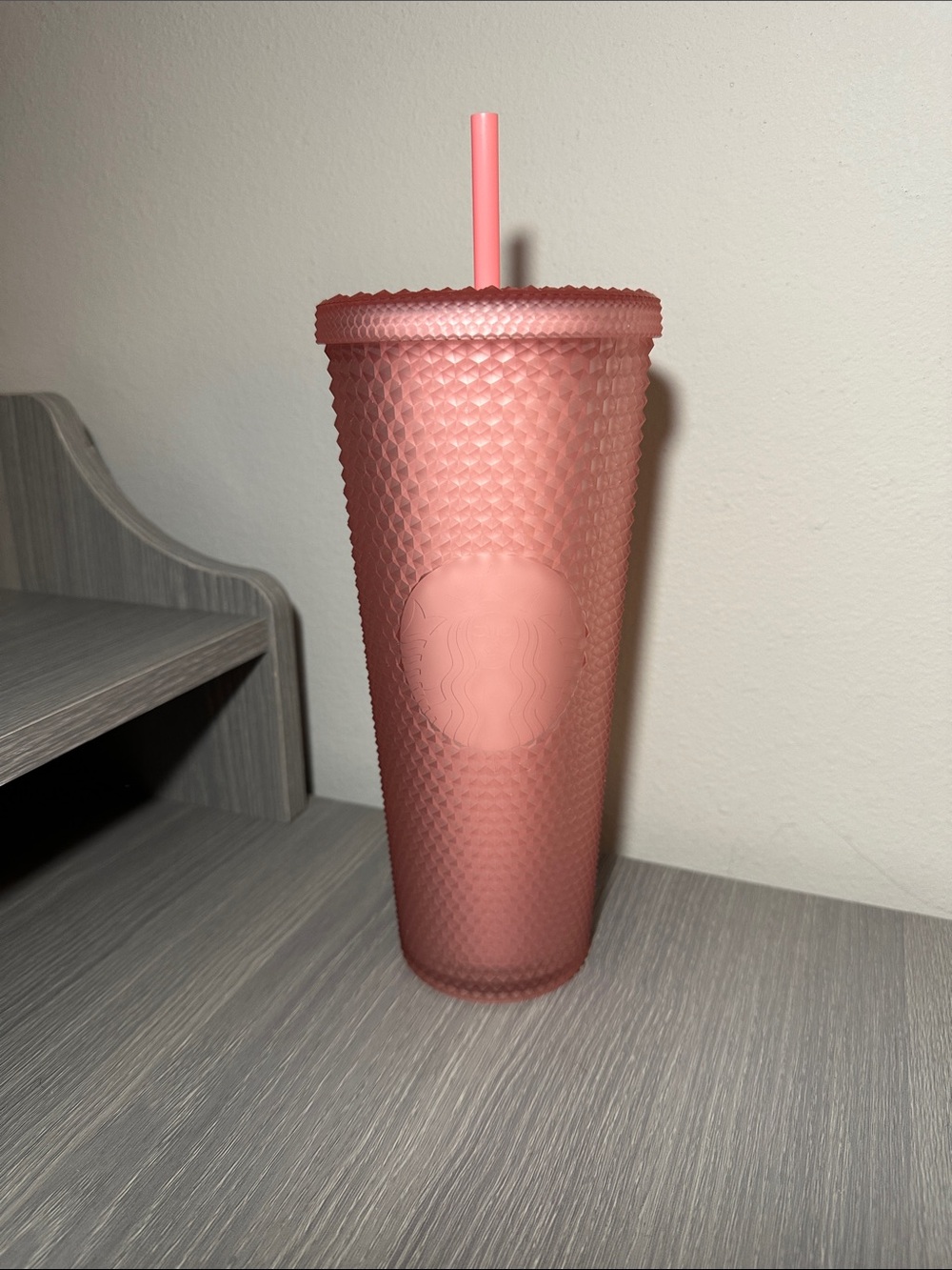 Starbucks 24oz Pink Studded Reusable Cold Cup with Straw
